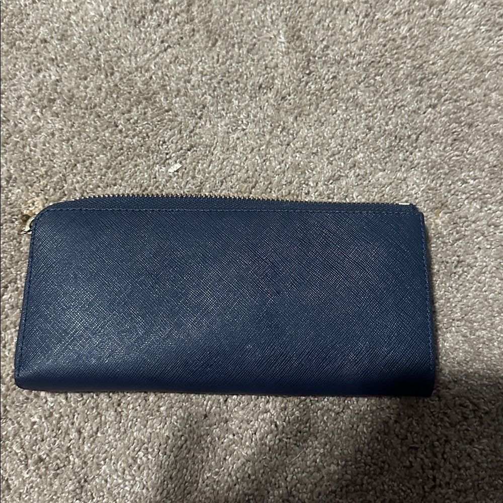 Michael Kors Dark Blue Zip Wallet - Picture 2 of 3